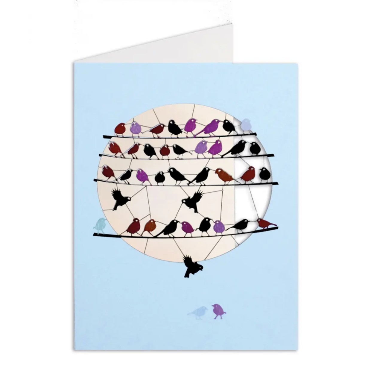 Forever Cards Kaart Birds Multicolor