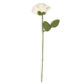 Sjaal Met Verhaal Roos Vilt Wit