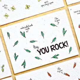 Bloom Your Message Bloeikaart You Rock
