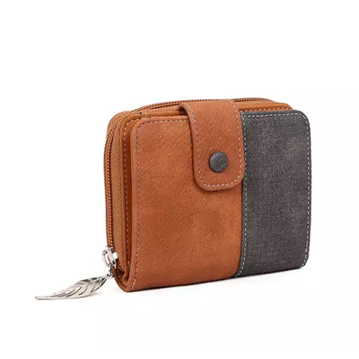 Hi-di-hi Portemonnee Little Magpie Cognac Dark Grey