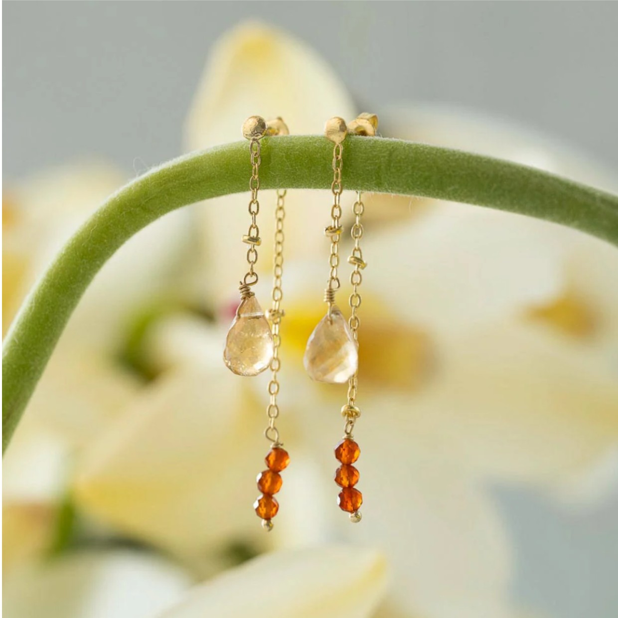 A Beautiful Story Oorbellen Felicity Citrien Carneool