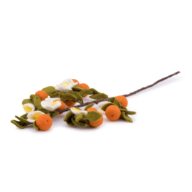 Sjaal Met Verhaal Tak Sinaasappel Vilt