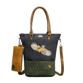 Hi-di-hi Tas Aves Dark Grey Dark Green