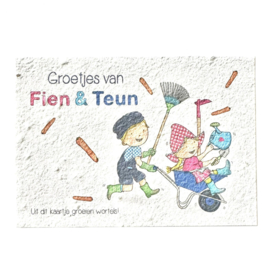 Bloom Your Message Groeikaart Fien & Teun Groetjes