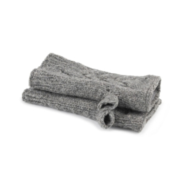Sjaal Met Verhaal Handwarmers Cable Grijs