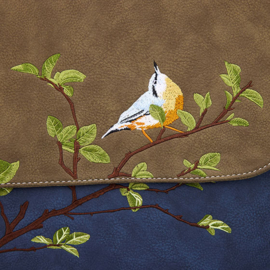 Hi-di-hi Tas Busy Bird Blue Moss Green