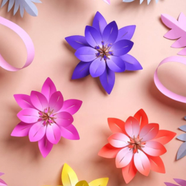 Assembli DIY Lotus Muurbloem Fuchsia