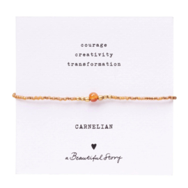 A Beautiful Story Armband Iris Card Carneool