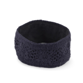 Sjaal Met Verhaal Haarband Granny Square Donkerblauw