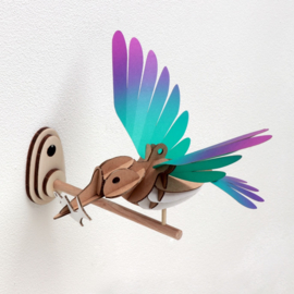 Assembli DIY 3D IJsvogel Green Purple