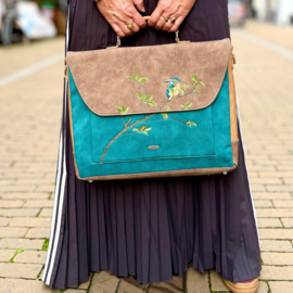 Hi-di-hi Tas Busy Bird Petrol Brown