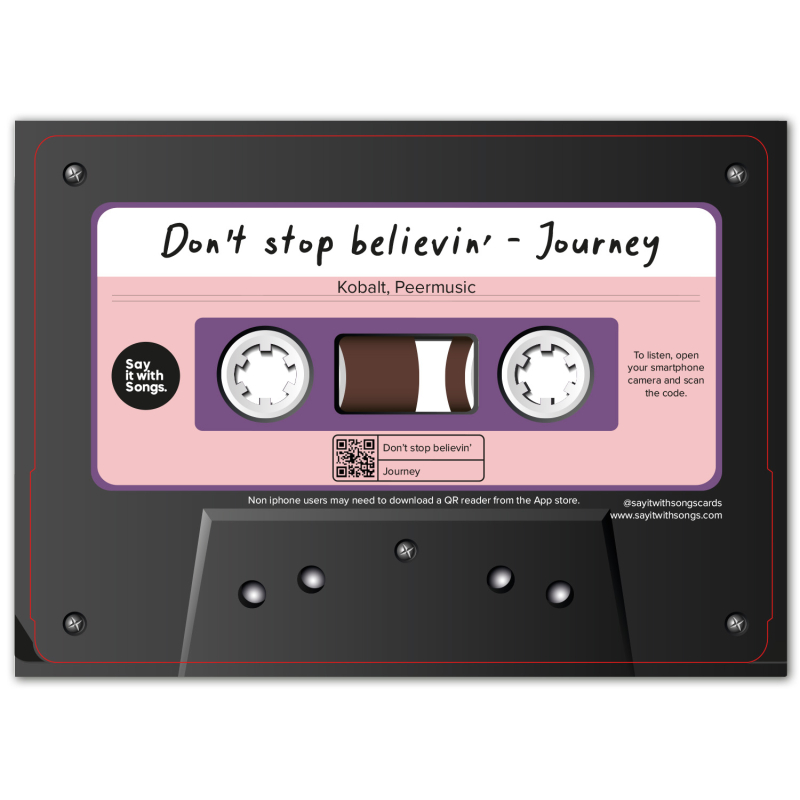 Say It With Songs Kaart Journey Don't Stop Believin'