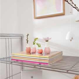 Räder Porselein Vaasjes Mini Pastel Roze Perzik  - set van 4