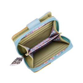 Hi-di-hi Portemonnee Little Magpie Light Blue Orange Green