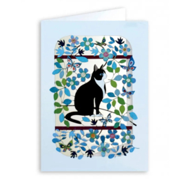 Forever Cards Kaart Black & White Cat