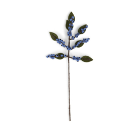 Sjaal Met Verhaal Tak Bes Vilt Blauw