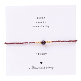 A Beautiful Story Armband Iris Card Granaat