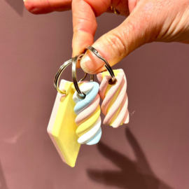 3D Marks Sleutelhanger Spekje Twist Pink Yellow