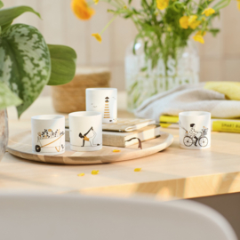 Räder Porselein Waxinelichtje Bicycle