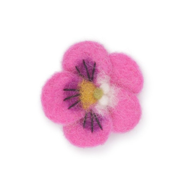Sjaal Met Verhaal Broche Viooltje Vilt - diverse kleuren