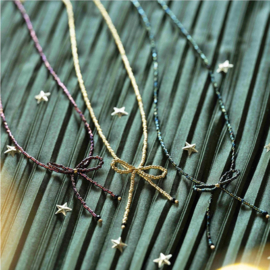 A Beautiful Story Ketting Wishful Zwarte Onyx Goud