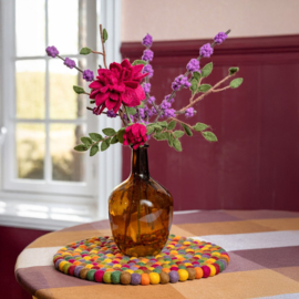 Sjaal Met Verhaal Dahlia XL Vilt Wijnrood