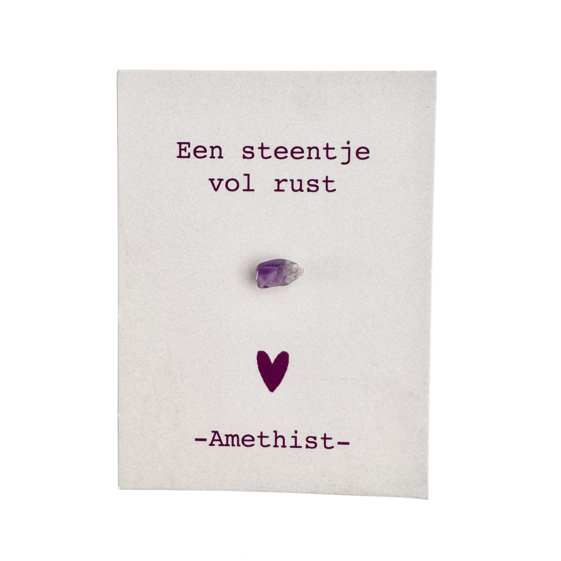 Sidedish Kaartje Edelsteentje Amethist