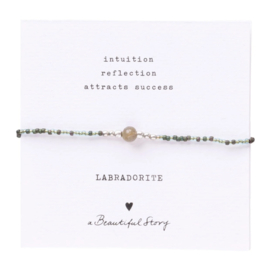 A Beautiful Story Armband Iris Card Labradoriet