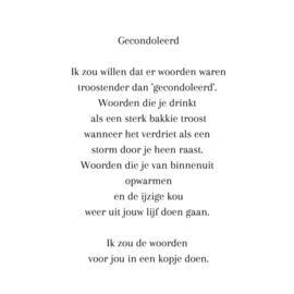Verlieskunst Kaart Niet Gecondoleerd
