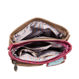 Hi-di-hi Tas King Shopper Cerise Brown