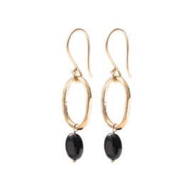 A Beautiful Story Oorbellen Graceful Zwarte Onyx
