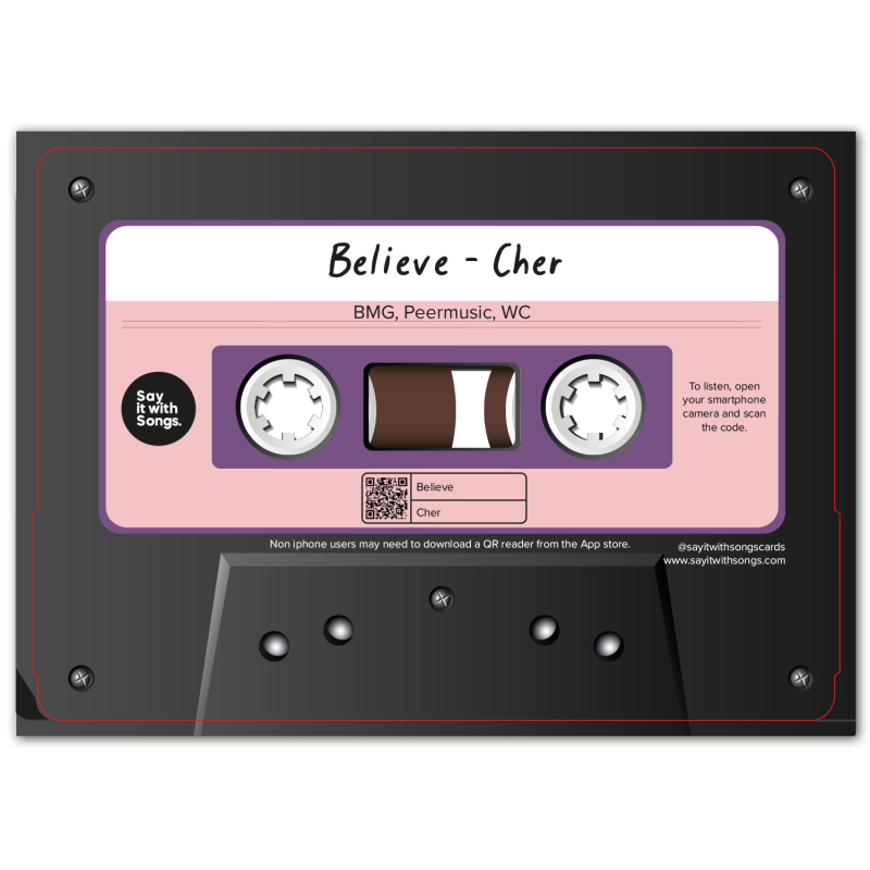 Say It With Songs Kaart Cher Believe