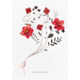 Räder Kaart Happy Birthday Lucky Flowers