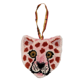 Doing Goods Dierenkop Hanger Pinky Luipaard Wol