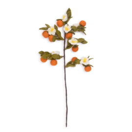 Sjaal Met Verhaal Tak Sinaasappel Vilt