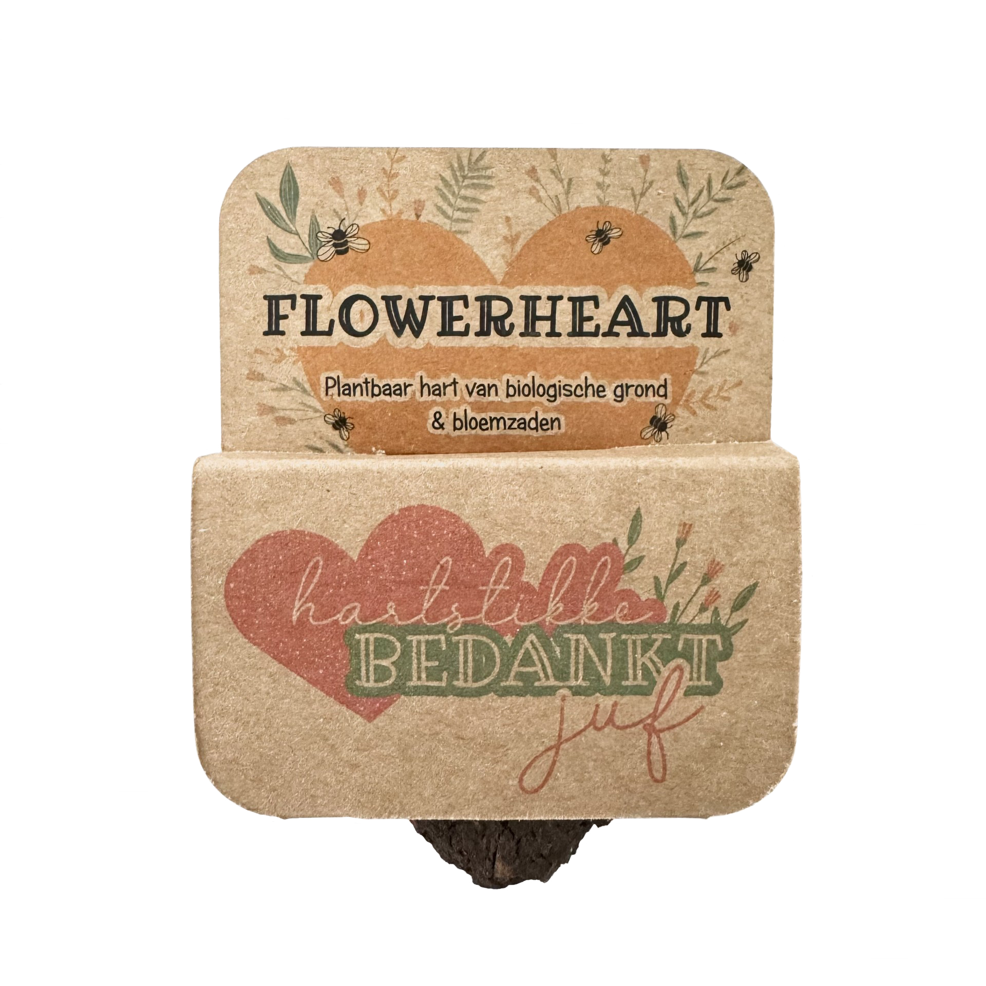 Bloom Your Message Flower Heart Bedankt Juf