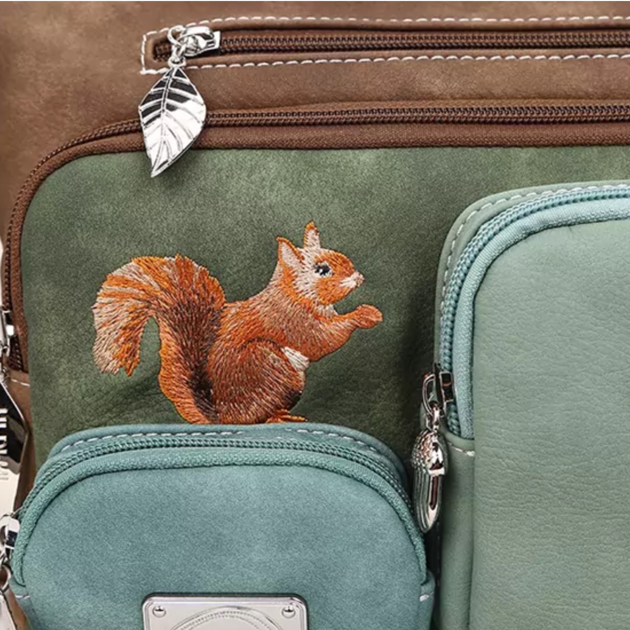 Hi-di-hi Tas Squirrel Dark Brown Multicolor