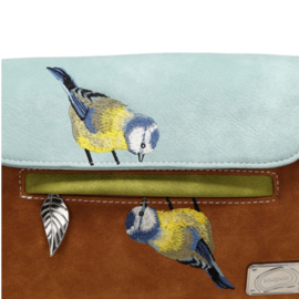 Hi-di-hi Tas Twiggle Cognac Light Blue