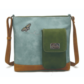 Hi-di-hi Tas Quack Light Blue Green Peach