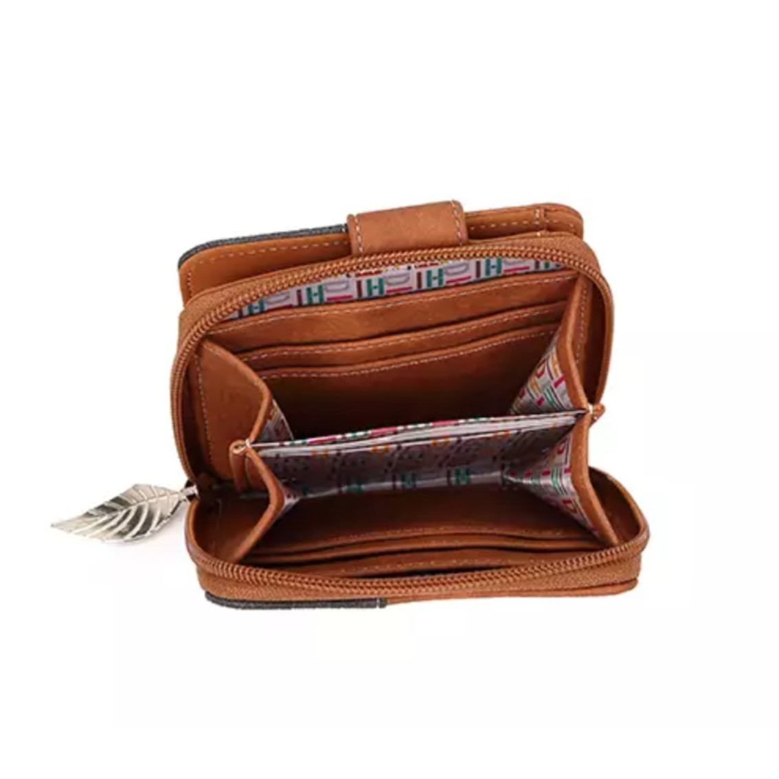 Hi-di-hi Portemonnee Little Magpie Cognac Dark Grey