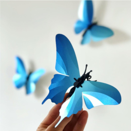 Assembli DIY 3D Swordtail Vlinder Azure Blue