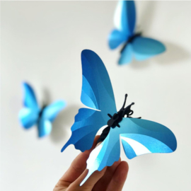 DIY 3D Swordtail Vlinder Azure Blue