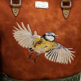 Hi-di-hi Tas Aves Cognac Dark Green