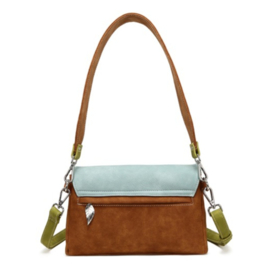 Hi-di-hi Tas Twiggle Cognac Light Blue