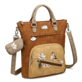 Hi-di-hi Tas Chit-Chat Cognac Peach