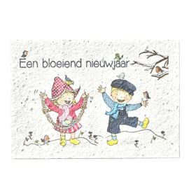 Bloom Your Message Groeikaart Fien & Teun Nieuwjaar
