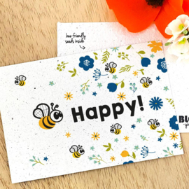 Bloom Your Message Bloeikaart Bee Happy