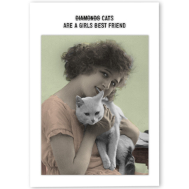 Kartoenfabriek Kaart Cats Are A Girls Best Friend