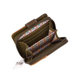 Hi-di-hi Portemonnee Little Magpie Moss Green Cognac