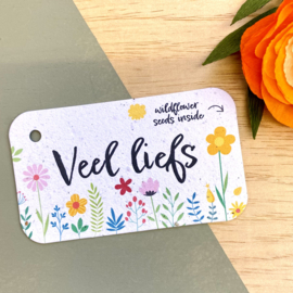 Bloom Your Message Bloeikaart Mini Veel Liefs